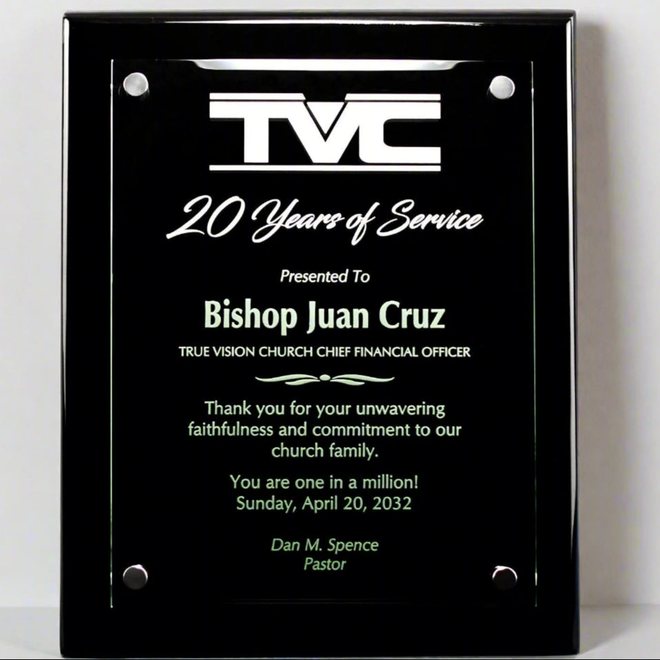 Cantebury Plaque with Stand-Out Ebony