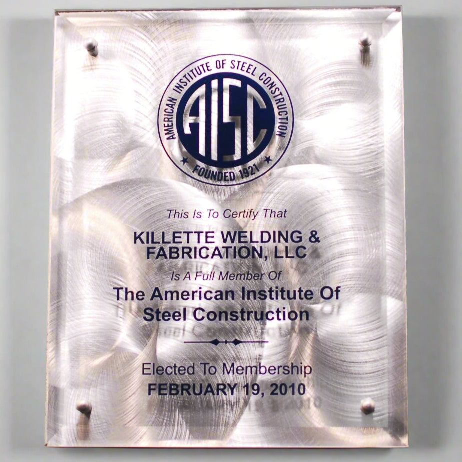 Glass Floating Plaque