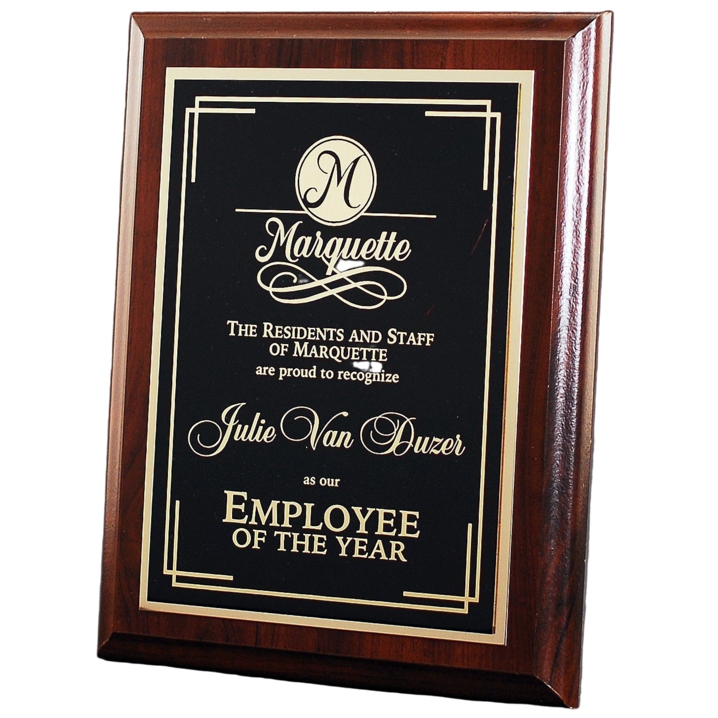 Executive Walnut Plaque with Plate