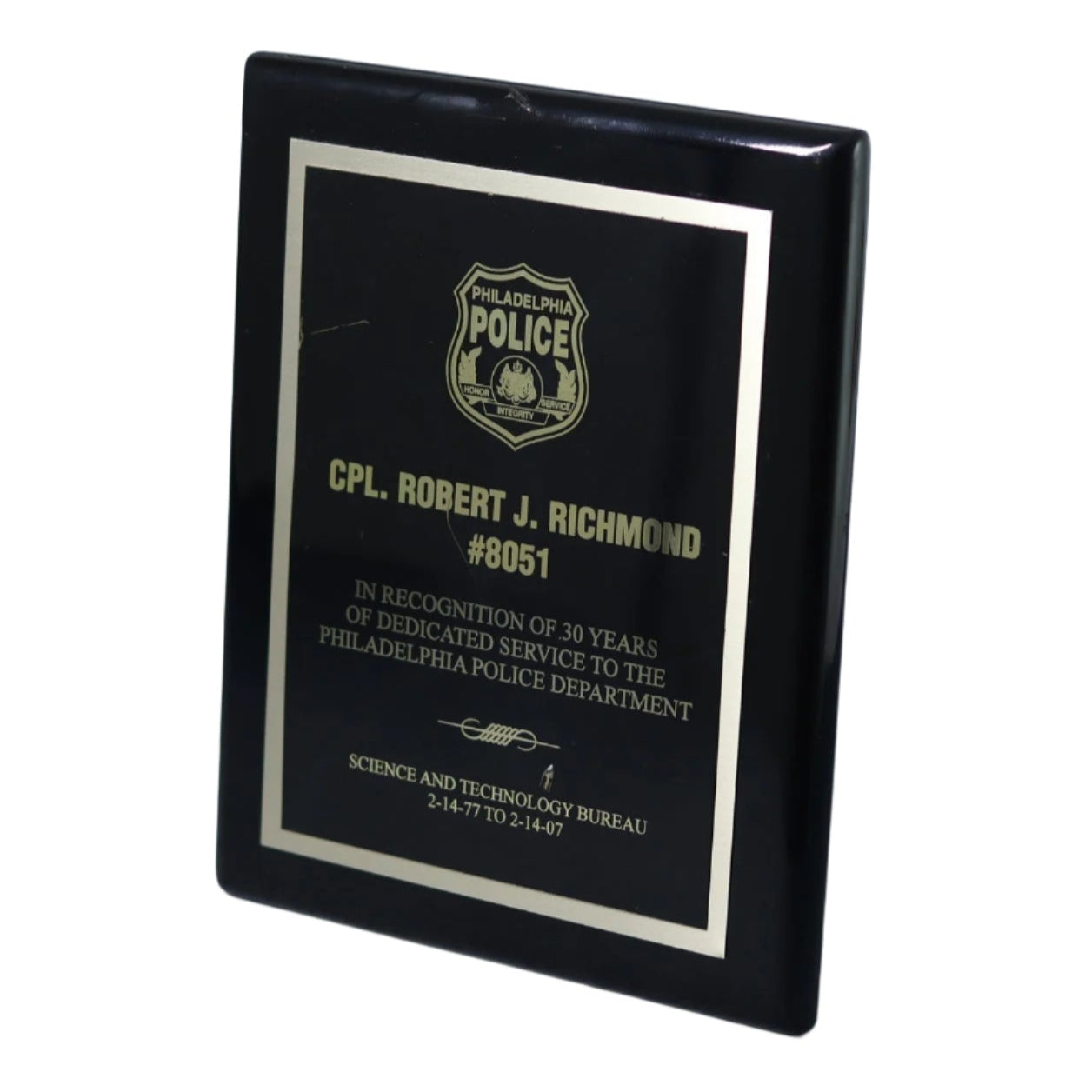 Executive Ebony Piano Finish Plaque