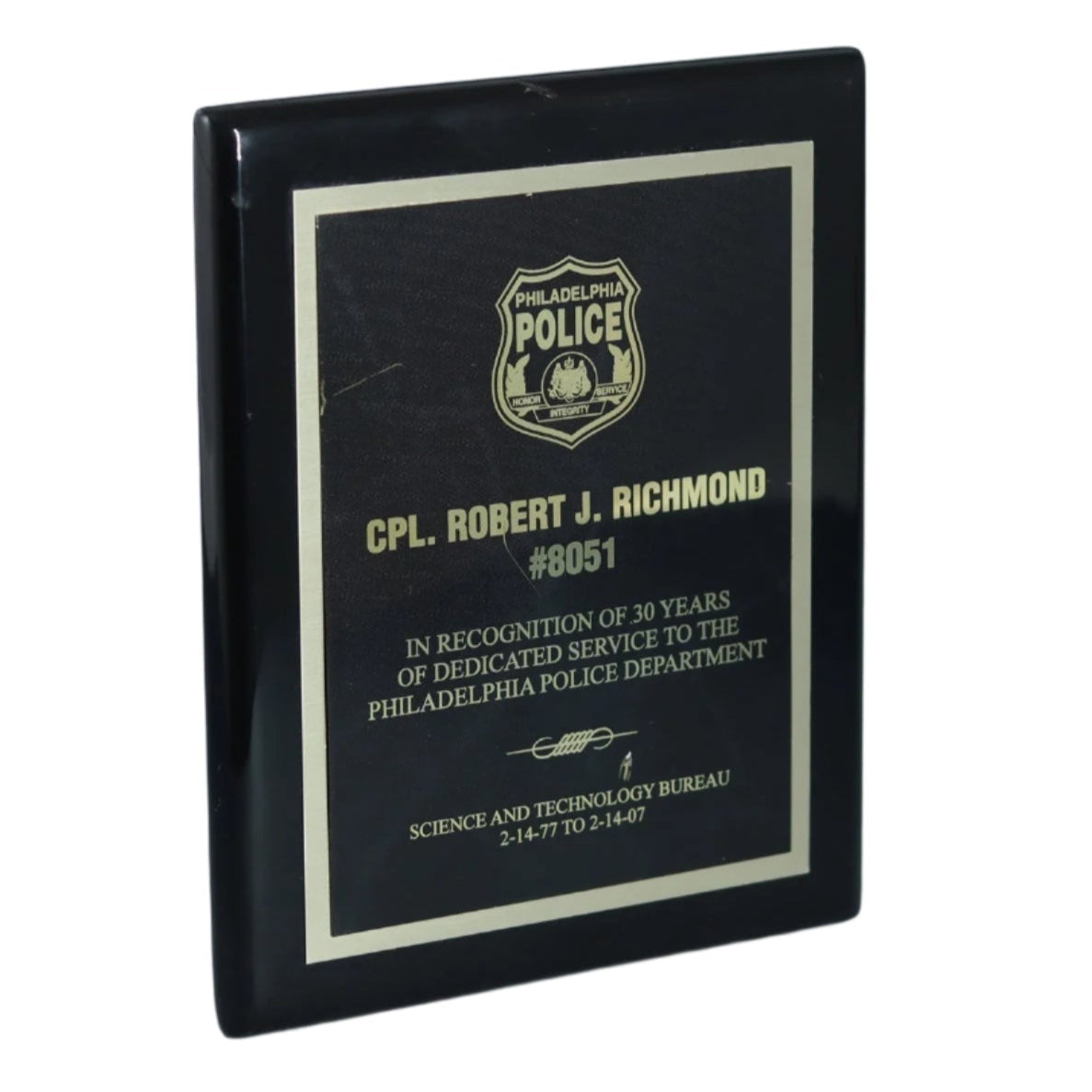 Executive Ebony Piano Finish Plaque