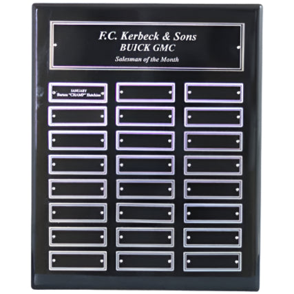 Perpetual Ebony Piano Finish Plaque