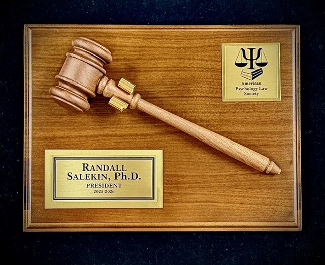 The Bardach Standard Gavel Plaque Executive Walnut Finish 9"x12"