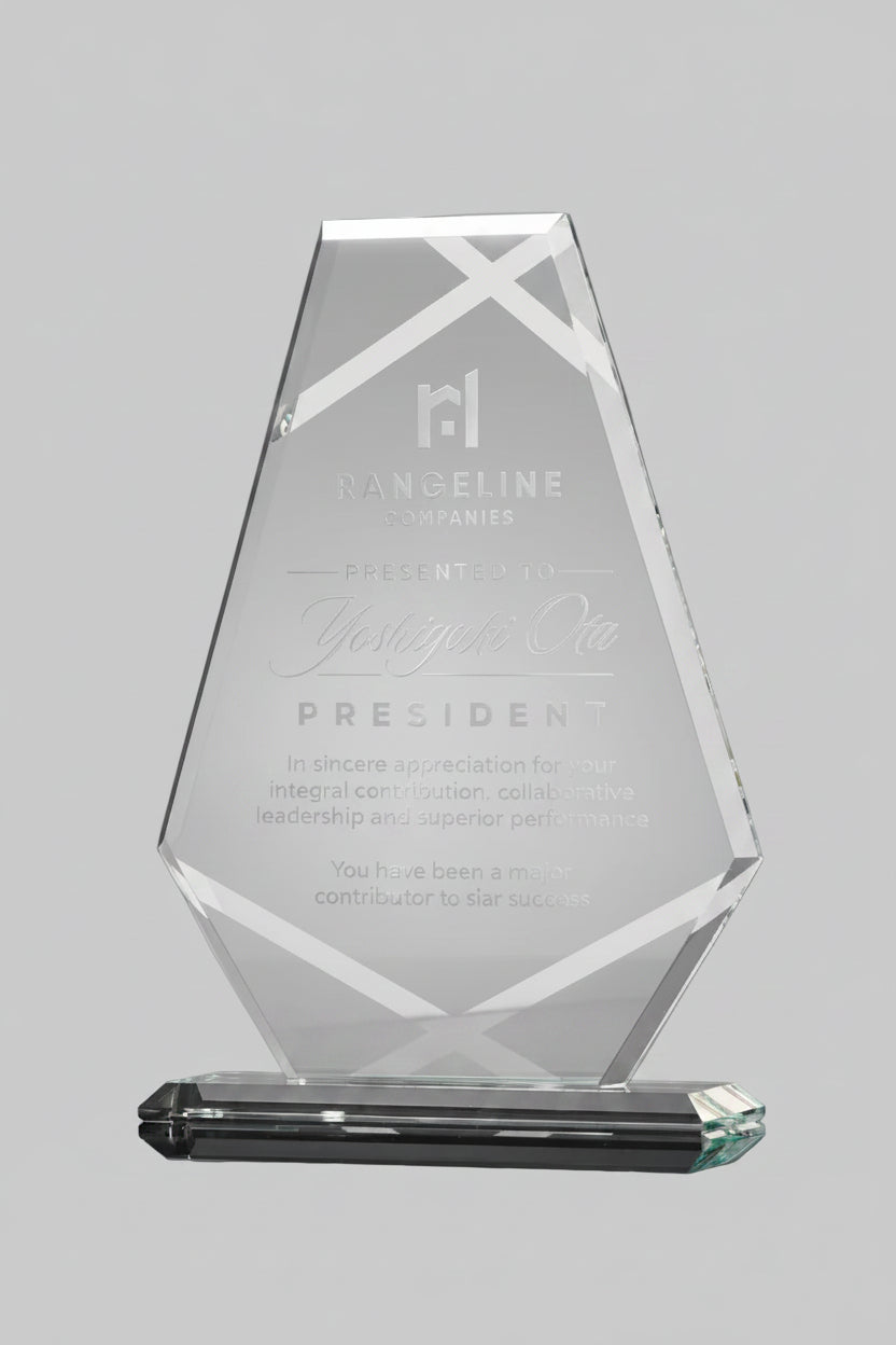 The Chesapeake with Clear Crystal with an Accent of Interlacing Silver Stripes