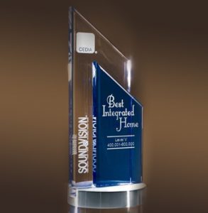 Blue/Clear Crystal Double Peak Award