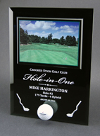 Hole in One Glass Plaque