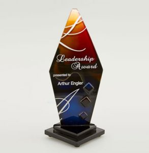 Multi-Color Filled Art Glass Award