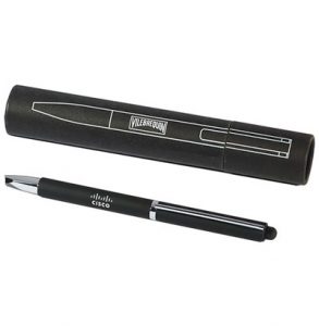 Thin Twist Metal Ball Pen with Stylus