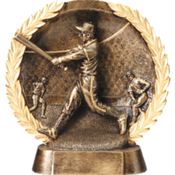 Baseball Male BronzeStone Wreath Award