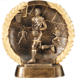 Basketball Male BronzeStone Wreath Award