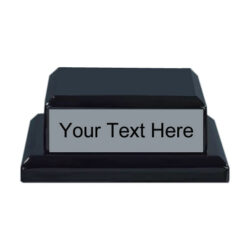 Piano Wood Finish Step Ebony Base - 7" X 7" X 2.75"
