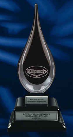 Crystal Black Teardrop with Etching and Color Fill w/Base - 15 inches