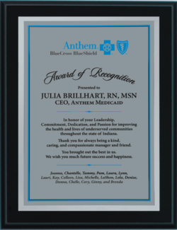 Ebony Finish Plaque with Metal Plate
