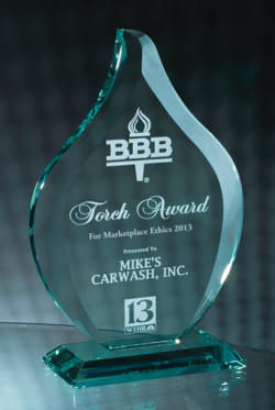 Jade Crystal Flame Award - 8 inches