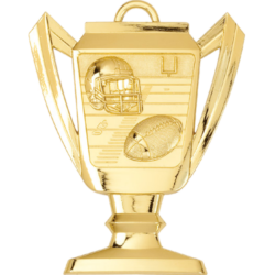 Football Trophy Cup Medal - 2¾ inches