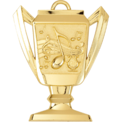 Music Trophy Cup Medal - 2¾ inches