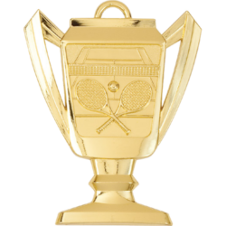 Tennis Trophy Cup Medal - 2¾ inches