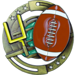 Football Action XL Medal - 2.75 inches