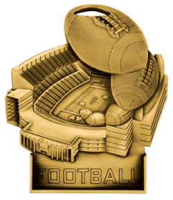 Football Stadium Award Medal - 3½ inches