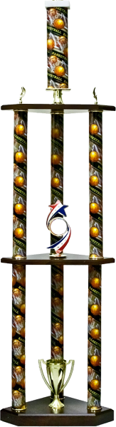 Three-Tier Three Pillar Trophy