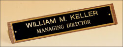 American Walnut Name Plate (507)