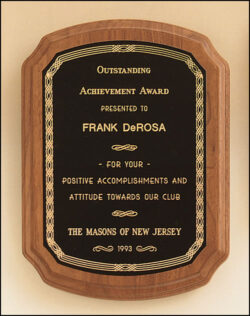American Walnut Plaque with Braided Border (P1088)