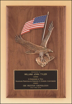 American Walnut Plaque with Eagle Casting (P2394)