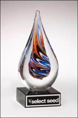 Art Glass Award (1625) - 2-7/8" W x 7-1/2" H
