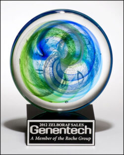 Art Glass Award (2107) - 5-3/4" W x 7-1/4" H