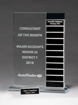 Jade Glass Award with 12 Individual Blocks - 7-1/2" W x 10" H