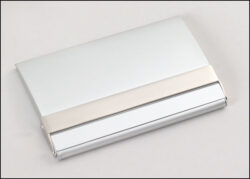 Matte Silver Business Card Case - 2-1/2" D x 3-3/4" W